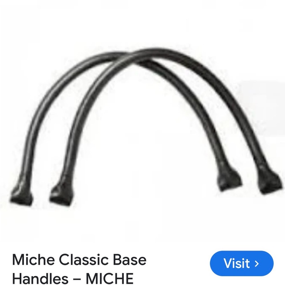 Miche Black Leather Bag Handles - PREOWNED - Picture 2 of 2
